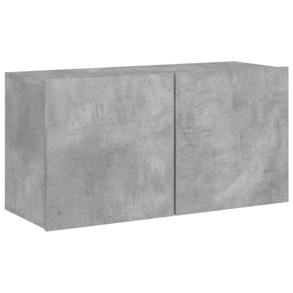 vidaXL Meuble TV mural gris b&eacute;ton 80x30x41 cm
