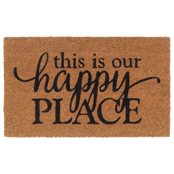 vidaXL Tapis de porte naturel 45x75 cm fibre de coco touffet&eacute;