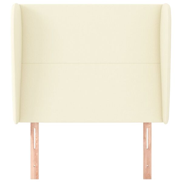 vidaXL T&ecirc;te de lit avec oreilles Cr&egrave;me 83x23x118/128 cm Similicuir