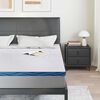 vidaXL Surmatelas Blanc 200 x 200 cm Tissu jacquard