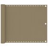 vidaXL &Eacute;cran de balcon Taupe 75x600 cm PEHD