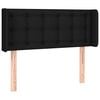 vidaXL T&ecirc;te de lit avec oreilles Noir 93x16x78/88 cm Tissu