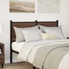 vidaXL T&ecirc;te de lit ch&ecirc;ne marron 120 cm bois d'ing&eacute;nierie et acier
