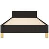 vidaXL Cadre de lit sans matelas noir 90x200 cm tissu