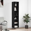 vidaXL Buffet haut Noir 34,5x32,5x180 cm Bois d'ing&eacute;nierie