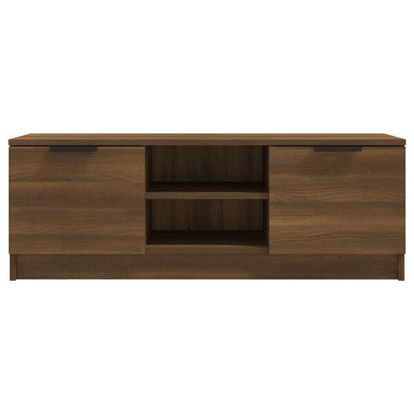 vidaXL Meuble TV Ch&ecirc;ne marron 102x35x36,5 cm Bois d'ing&eacute;nierie