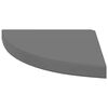 vidaXL &Eacute;tag&egrave;res d'angle flottantes 4 pcs gris brillant 35x35x3,8cm MDF