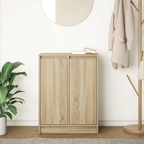 vidaXL Buffet ch&ecirc;ne sonoma 57x34x76 cm bois d'ing&eacute;nierie
