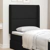 vidaXL Oreille de t&ecirc;te de lit Noir 80 x 16 x 4 cm tissu