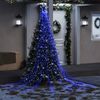 vidaXL Guirlande de sapin de Noël 320 LED bleu 375 cm