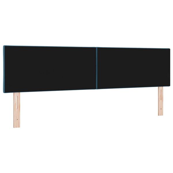 vidaXL T&ecirc;te de lit avec t&ecirc;te de lit Bleu fonc&eacute; 180 cm Velours
