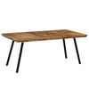 vidaXL Table &agrave; manger Teck recycl&eacute; et acier 180x90x76 cm