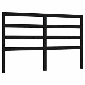 vidaXL T&ecirc;te de lit Noir 166x4x100 cm Bois massif de pin