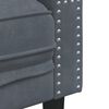 vidaXL Fauteuil Chesterfield gris fonc&eacute; velours