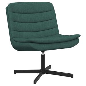 vidaXL Chaise pivotante Vert fonc&eacute; 63 x 75 x 76 cm tissu