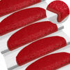 vidaXL Tapis d'escalier 30 pi&egrave;ces 65 x 21 x 4 cm Rouge Demi-rond Grand