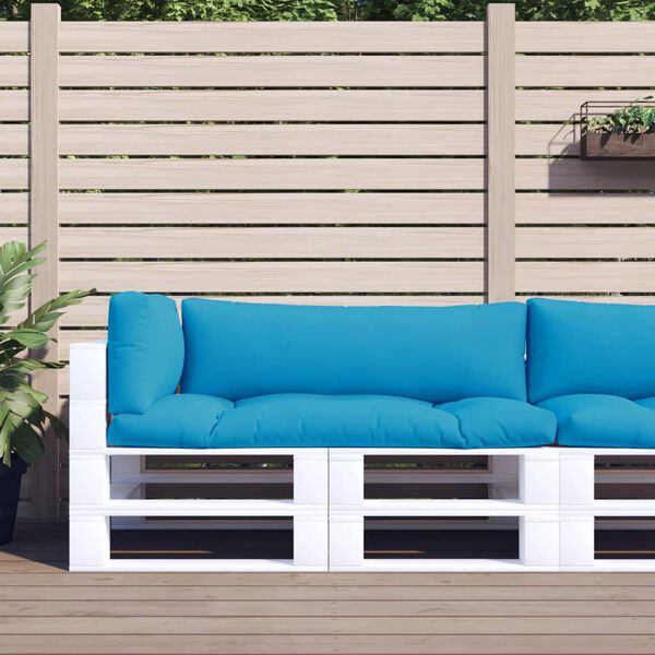 vidaXL Coussins de palette 3 pcs bleu clair tissu
