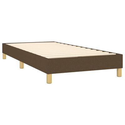 vidaXL Sommier à lattes de lit avec matelas Marron foncé 80x200 cm