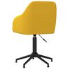 vidaXL Chaises pivotantes &agrave; manger lot de 6 jaune velours