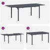 vidaXL Ensemble de salle &agrave; manger pour jardin 9 pcs Noir polyrotin