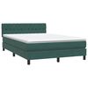 vidaXL Sommier &agrave; lattes de lit et matelas vert fonc&eacute; 140x210cm velours