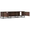 vidaXL Meuble TV chêne marron 160x35x41 cm bois d'ingénierie et métal