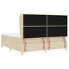 vidaXL Lit &agrave; ressorts avec matelas gris fonc&eacute; 90x190 cm Cr&egrave;me tissu