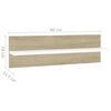 vidaXL &Eacute;tag&egrave;res murales 4pcs Blanc/ch&ecirc;ne sonoma 60x11,5x18 cm