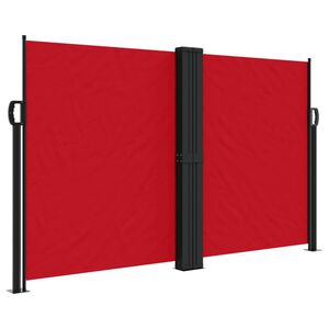 vidaXL Auvent lat&eacute;ral r&eacute;tractable rouge 140x1200 cm