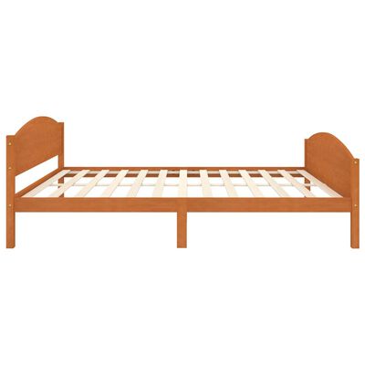 vidaXL Cadre de lit sans matelas marron miel pin massif 160x200 cm