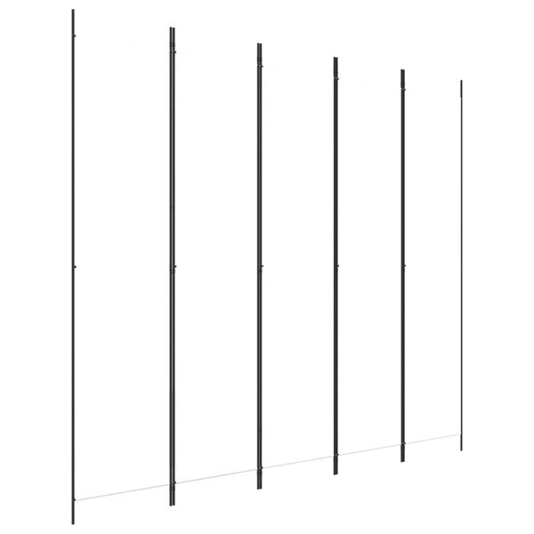 vidaXL Cloison de s&eacute;paration 5 panneaux Blanc 250x220 cm Tissu