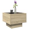 vidaXL Table d'appoint et LED ch&ecirc;ne sonoma 40x40x30 cm bois ing&eacute;nierie
