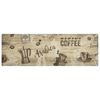 vidaXL Tapis de cuisine lavable imprimé café marron 60x180 cm velours