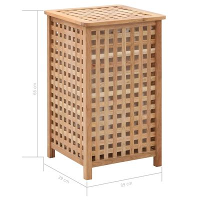 vidaXL Coffre à linge 39 x 39 x 65 cm Bois de noyer massif