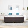 vidaXL Cadre de lit avec matelas Marron fonc&eacute; 180 x 200 cm tissu