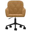 vidaXL Chaises pivotantes &agrave; manger lot de 2 Marron Velours
