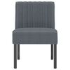 vidaXL Fauteuil sans accoudoirs gris fonc&eacute; velours