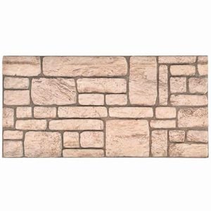 vidaXL Panneaux muraux 10 pc 100 x 50 cm Beige Mousse EPS