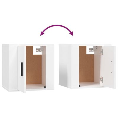 vidaXL Meubles TV muraux 2 pcs Blanc 40x34,5x40 cm