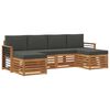 vidaXL Ensembles de canap&eacute;s avec coussin 6 pcs Naturel et Anthracite