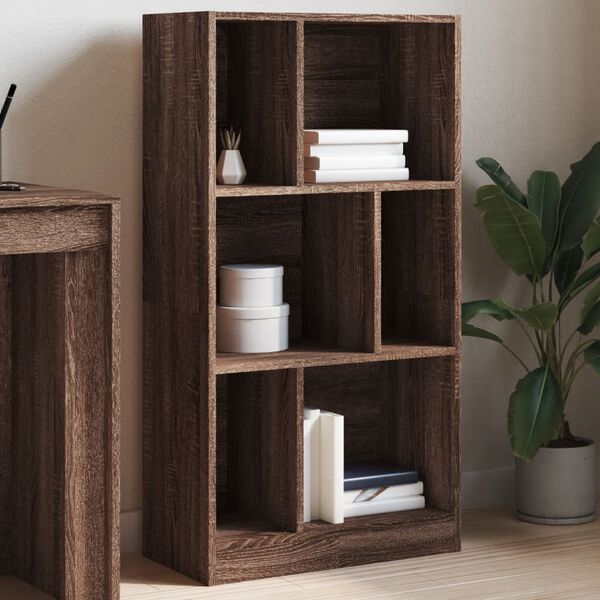 vidaXL Biblioth&egrave;que ch&ecirc;ne marron 57x28,5x107,5 cm bois d'ing&eacute;nierie