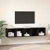 vidaXL Ensemble de meubles TV 2 pcs Ch&ecirc;ne noir Bois d'ing&eacute;nierie
