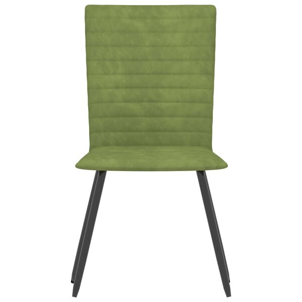 vidaXL Chaises &agrave; manger lot de 4 vert velours