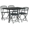 vidaXL Ensemble de meubles d'ext&eacute;rieur 5 pcs Anthracite Fer et Acier