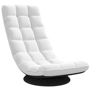VidaXL Fauteuil de sol pivotant blanc 70x51x79 cm tissu