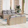 vidaXL Ensemble de canap&eacute; de jardin Beige 55 x 55 x 37 cm polyrotin
