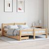vidaXL Cadre de lit avec 2 tiroirs Bois de pin massif 140x200 cm