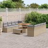 vidaXL Ensemble de canap&eacute; de jardin avec coussin Beige et Gris clair