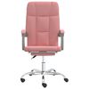 vidaXL Fauteuil inclinable de bureau Rose Similicuir