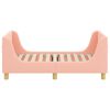 vidaXL Cadre de lit pour tout-petit avec t&ecirc;te de lit Rose 70 x 140 cm